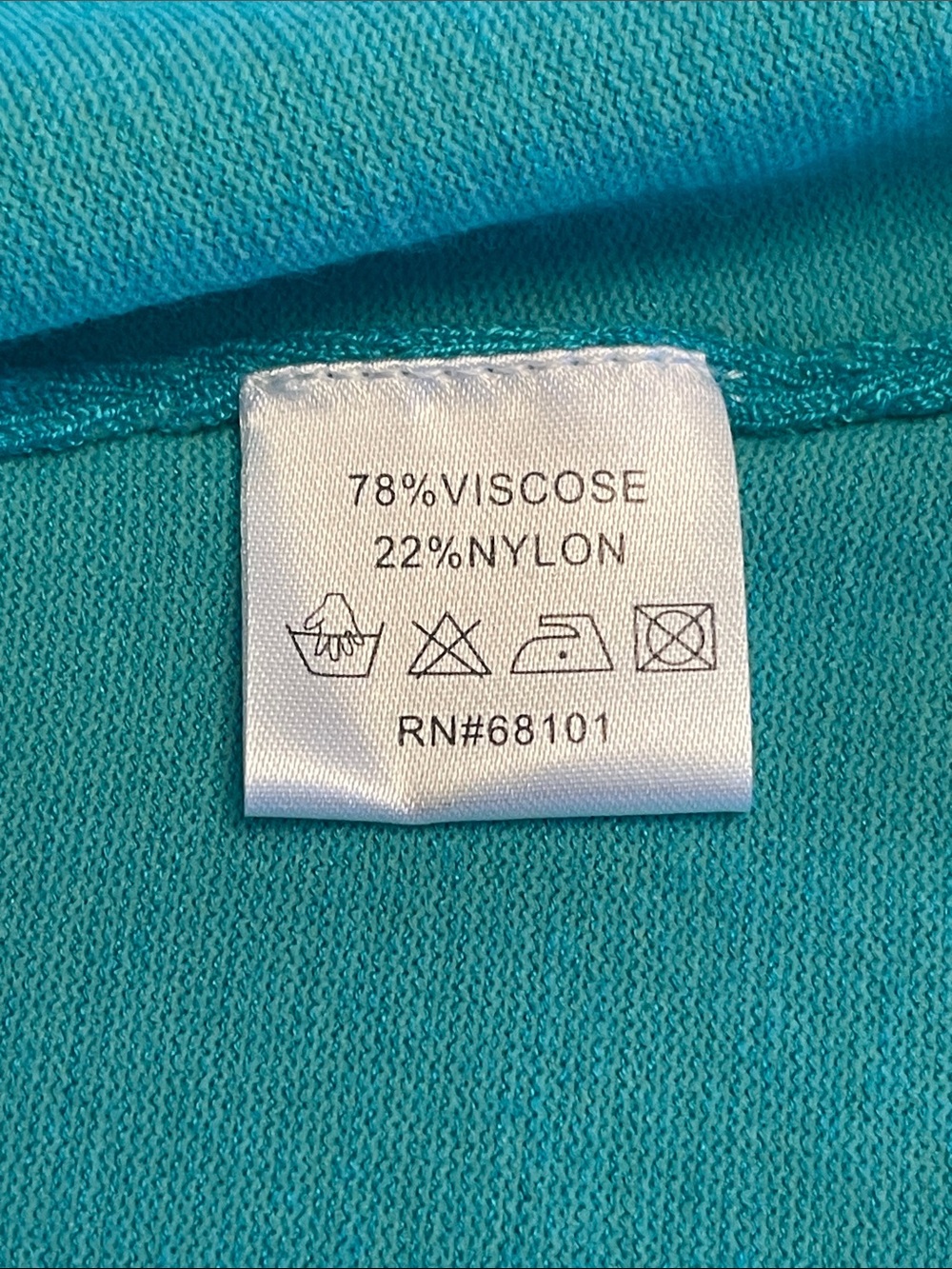 Belldini Teal Rhinestone Zip-Front Short Sleeve Sweater Size XL - Picture 13 of 16